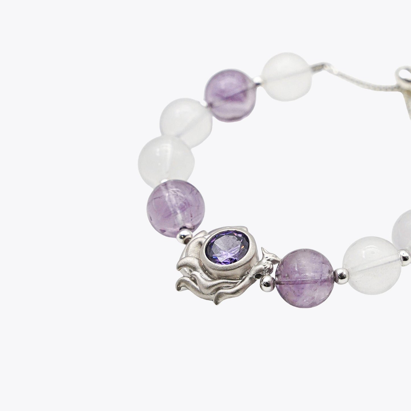 Celestial Moon Fox Guardian Bracelet - Moonstone Protection