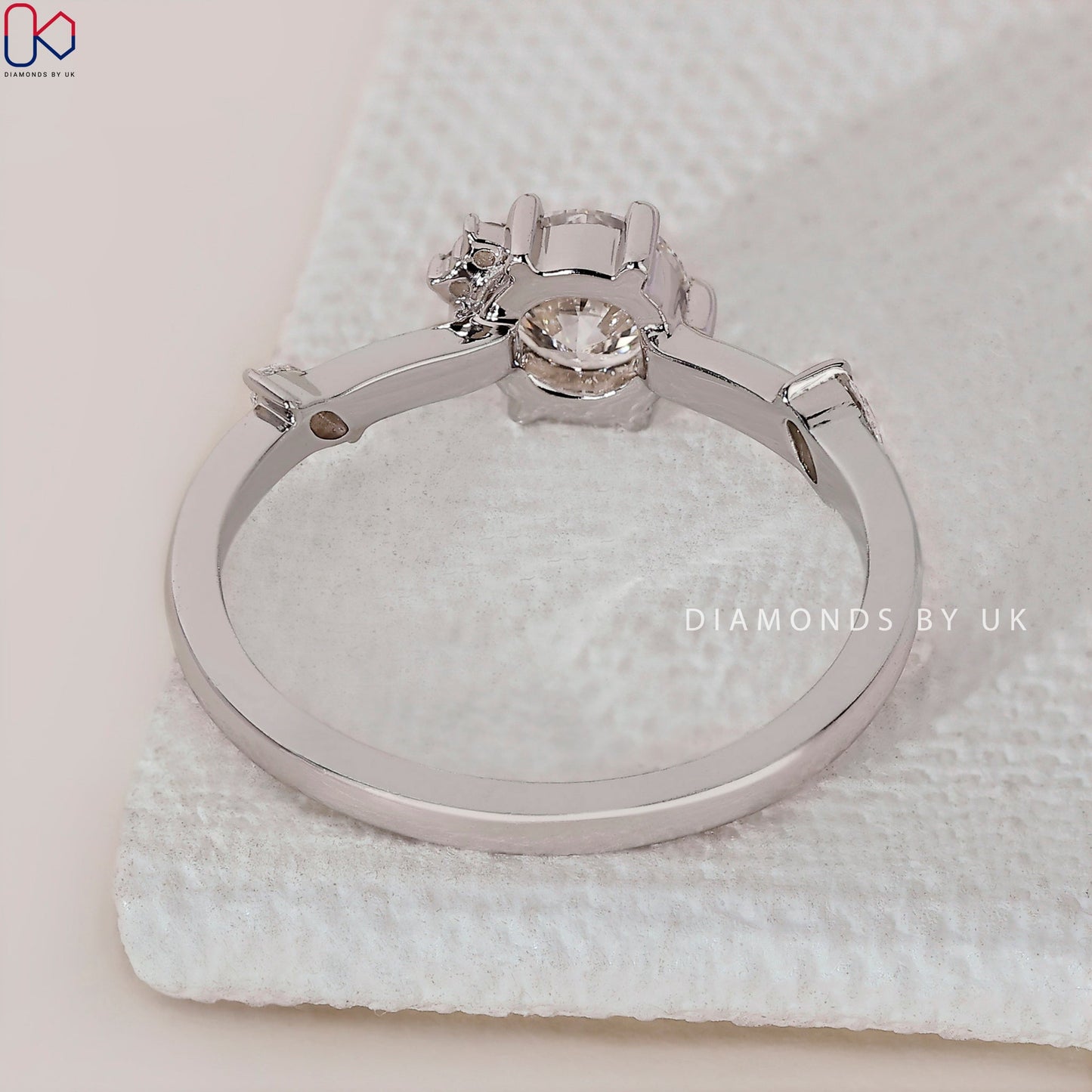 Diamond Cluster Engagement Ring - Marquise and Round