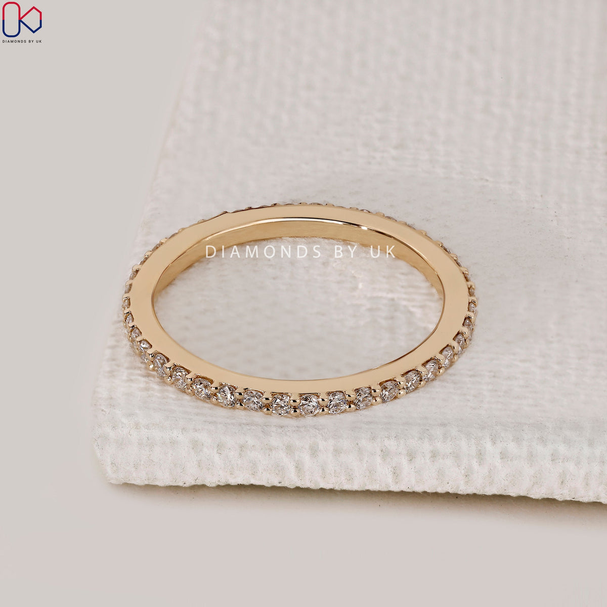 Round Diamond Yellow Gold Eternity Band