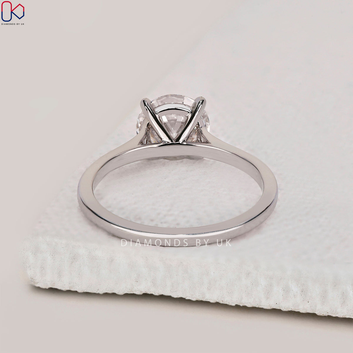 Round Diamond White Gold Solitaire Ring