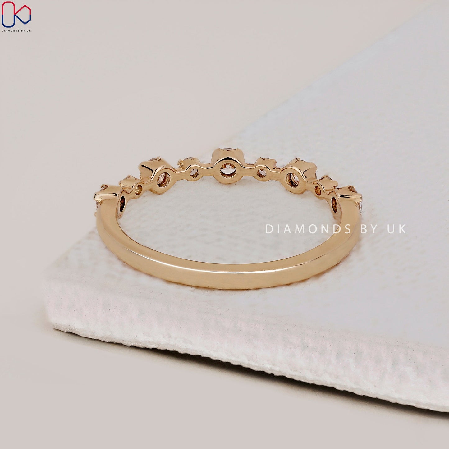 Yellow Gold Shared Prong Diamond Band