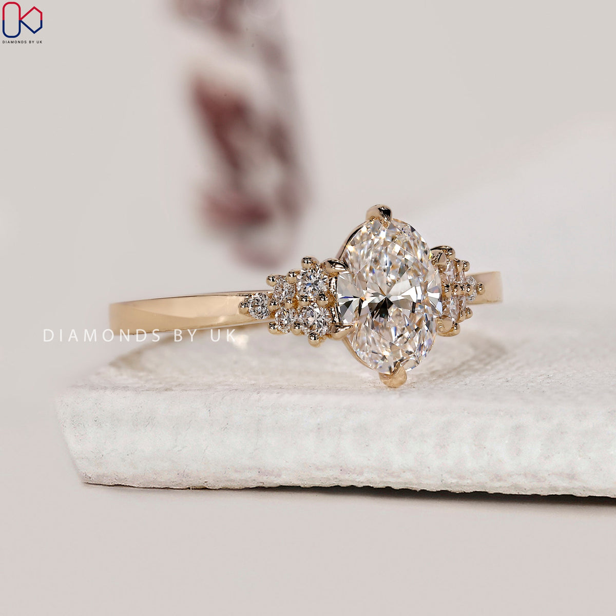 Oval Shaped Engagement Ring With Muse Setting