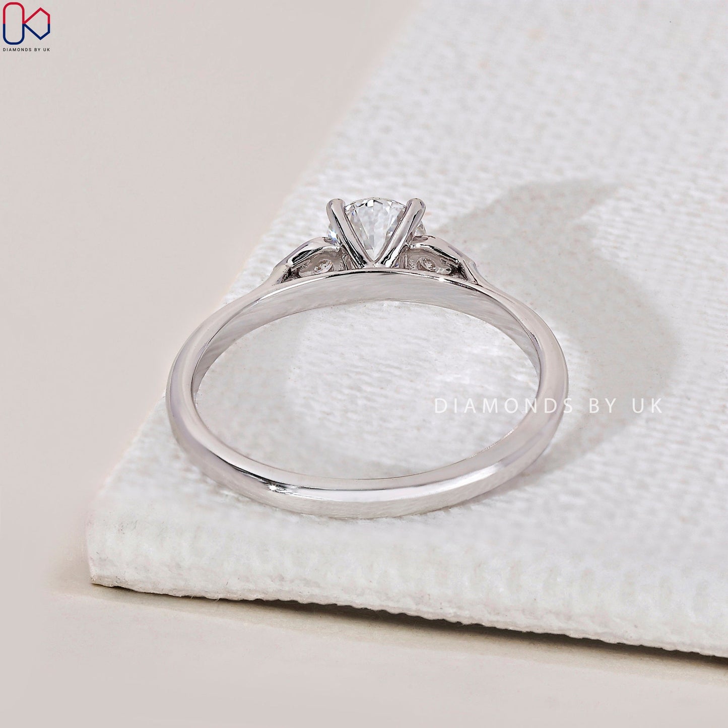 3 Stone Diamond Ring - Pear Shaped Outline