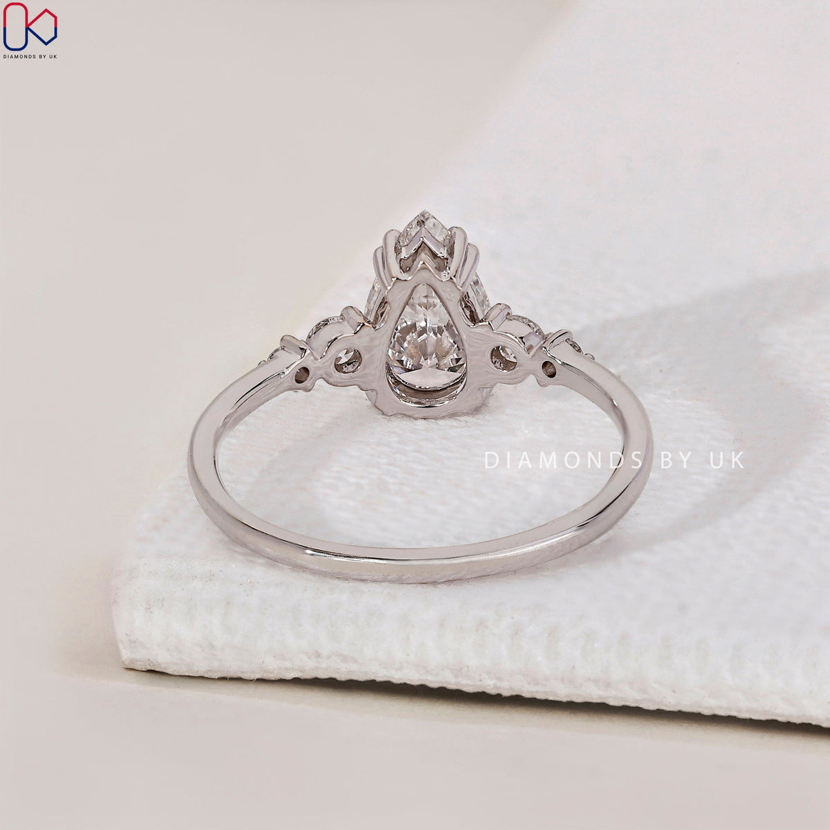 5 Stone Pear Diamond Ring