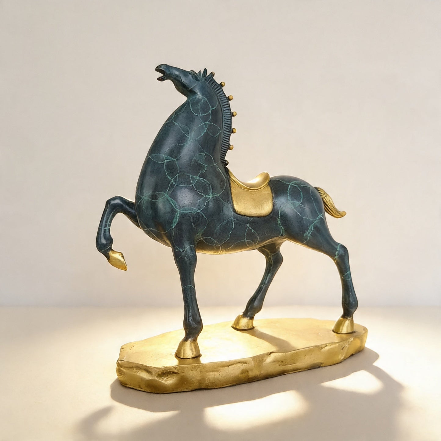 THE STEED | Hand-Painted Bronze Equestrian Sculpture