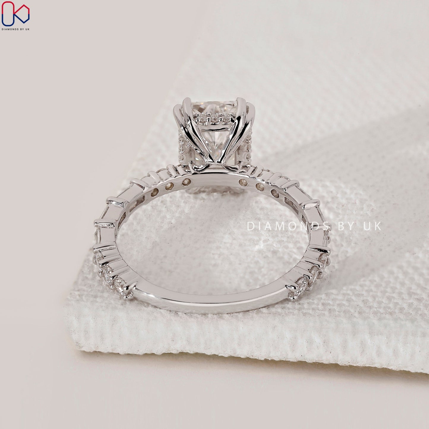 Hidden Halo Radiant Cut Engagement Ring