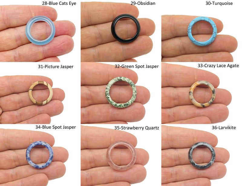 Crystal Ring – Genuine Gemstone Rings - Jewelry Making Supplies - MIX