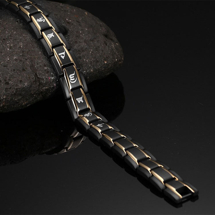 Mani Mantra Germanium Titanium Bracelet