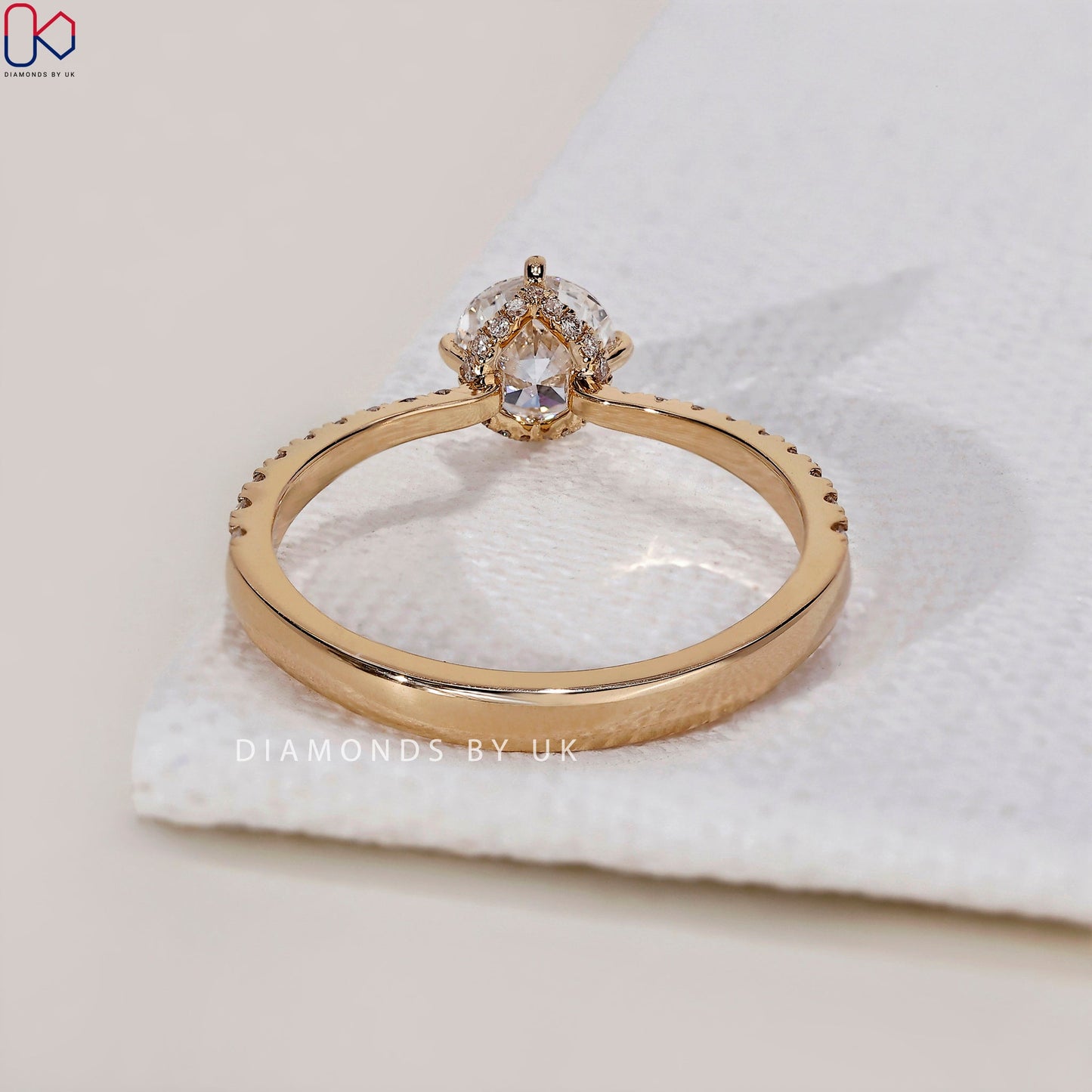 Hidden Halo Engagement Ring - Round Diamond