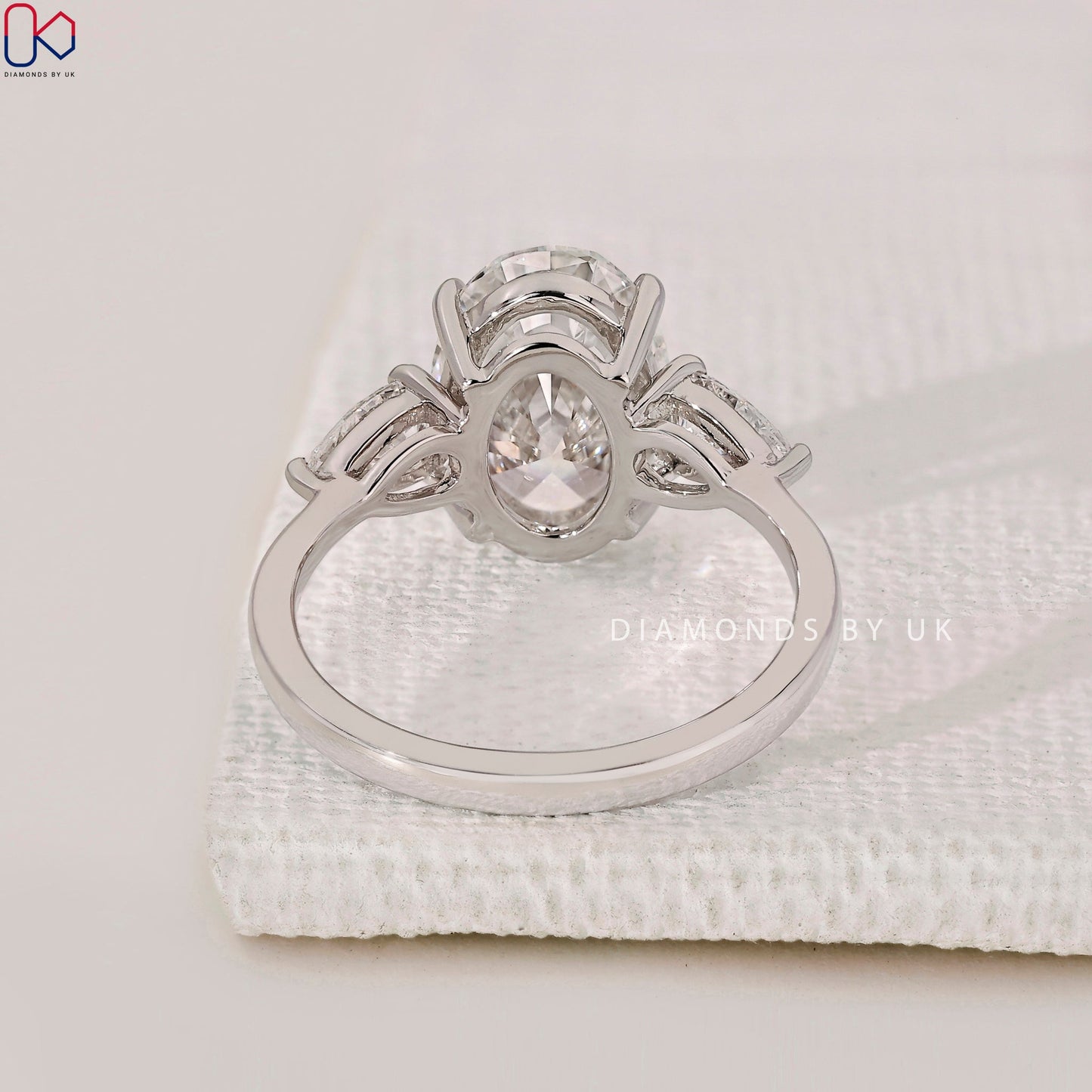 Oval Cut Three Stone Diamond Ring