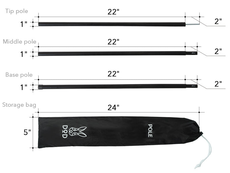 Kiso Tarp Poles