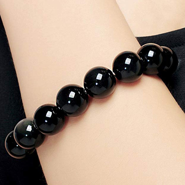Natural Rainbow Obsidian Crystal Bracelet