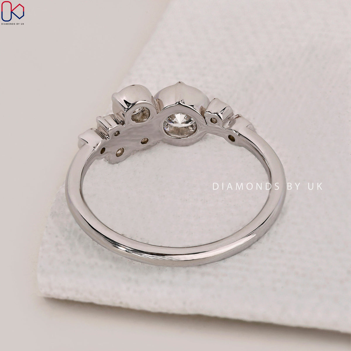 Cluster Diamond Ring - White Gold