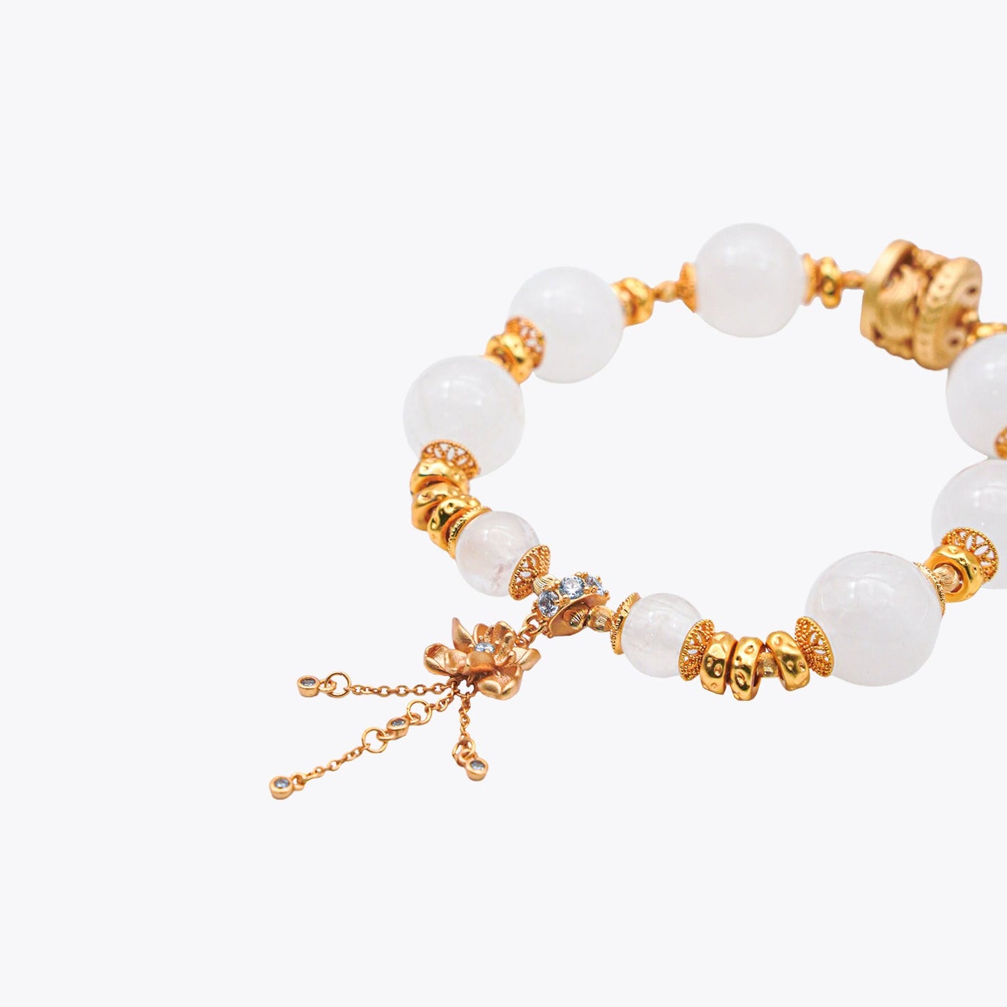 Nine-Tailed Gold Fox & Crystal Bracelet
