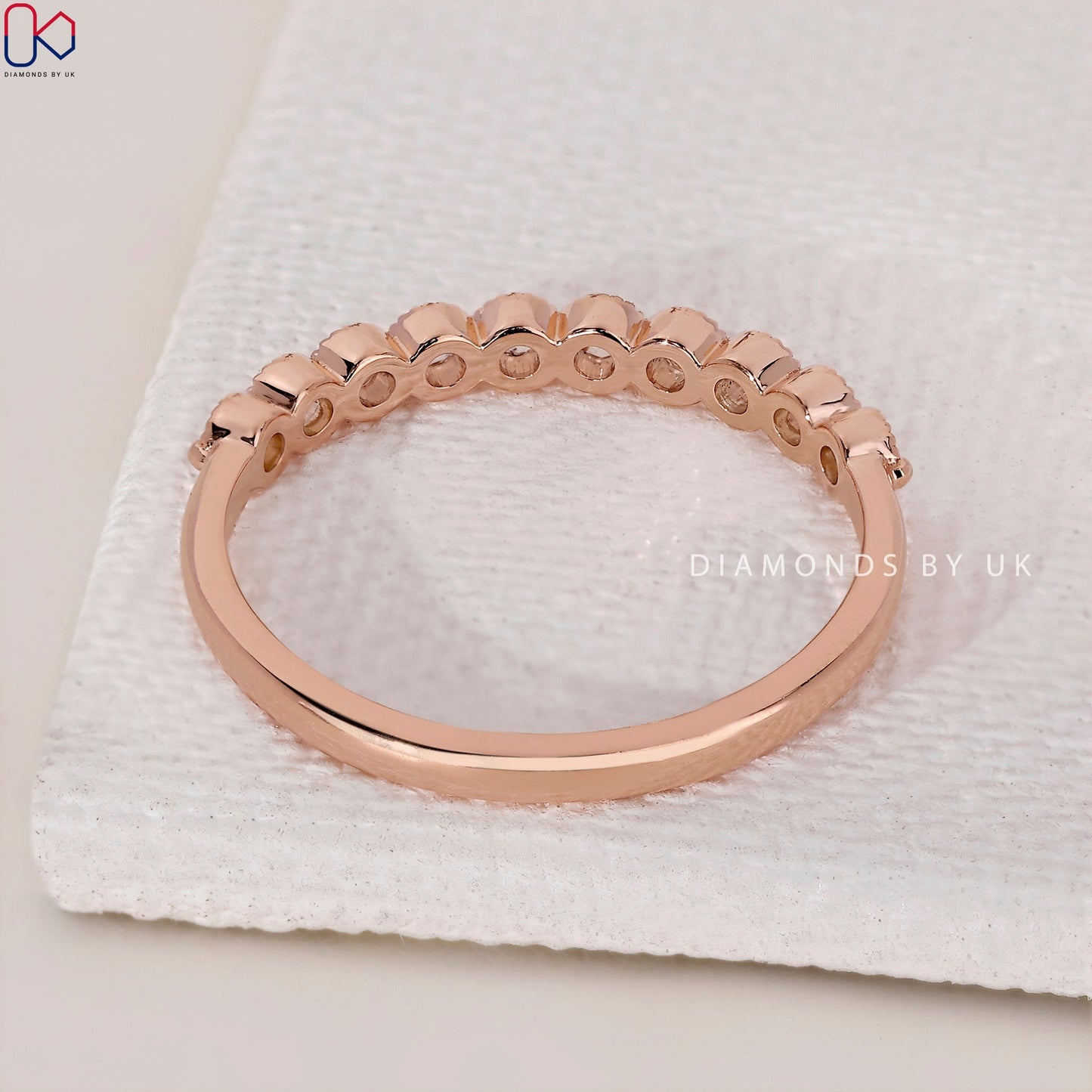 Round Rose Cut Diamond In Rose Gold Ring