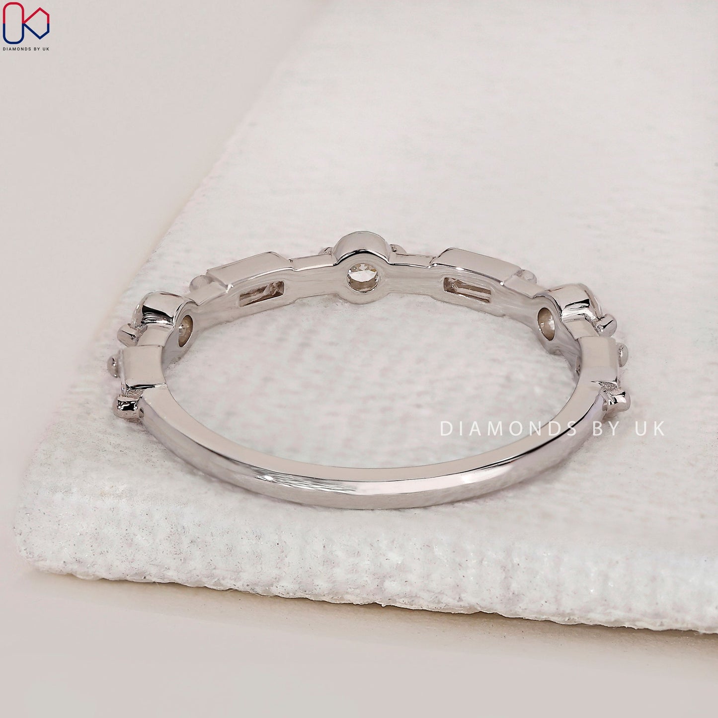 Baguette Diamond Wedding Band – Half Eternity