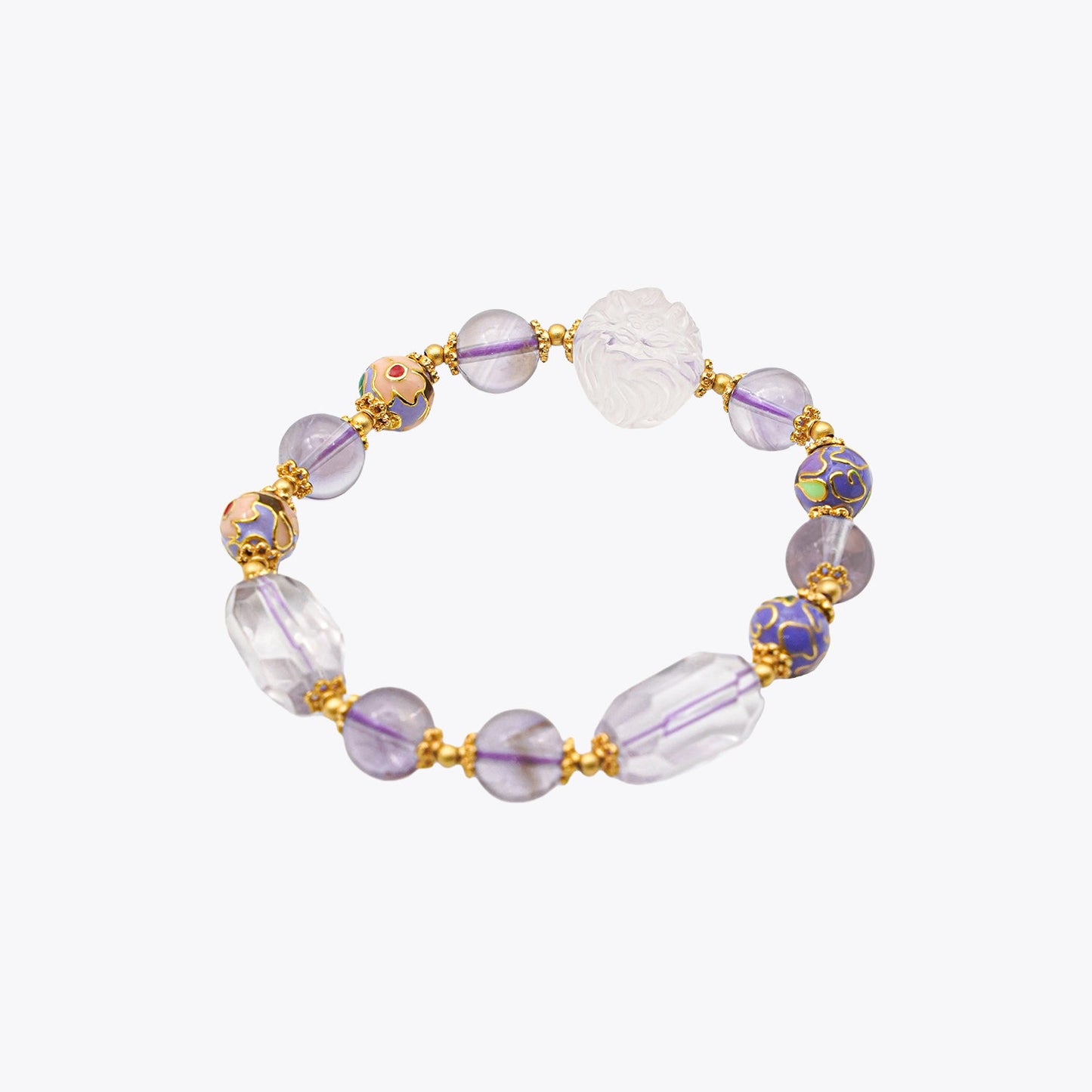 Nine-Tailed Mountain Goddess Crystal Bracelet (Amethyst Sanctuary)