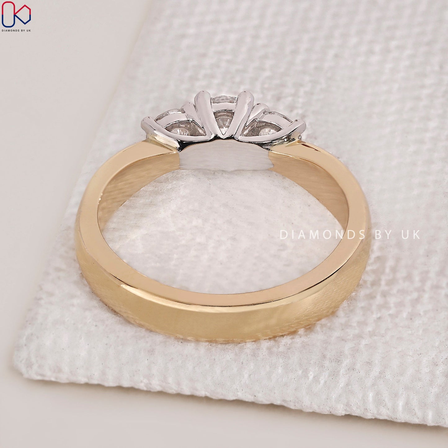 Round Cut 3 Diamond Engagement Ring