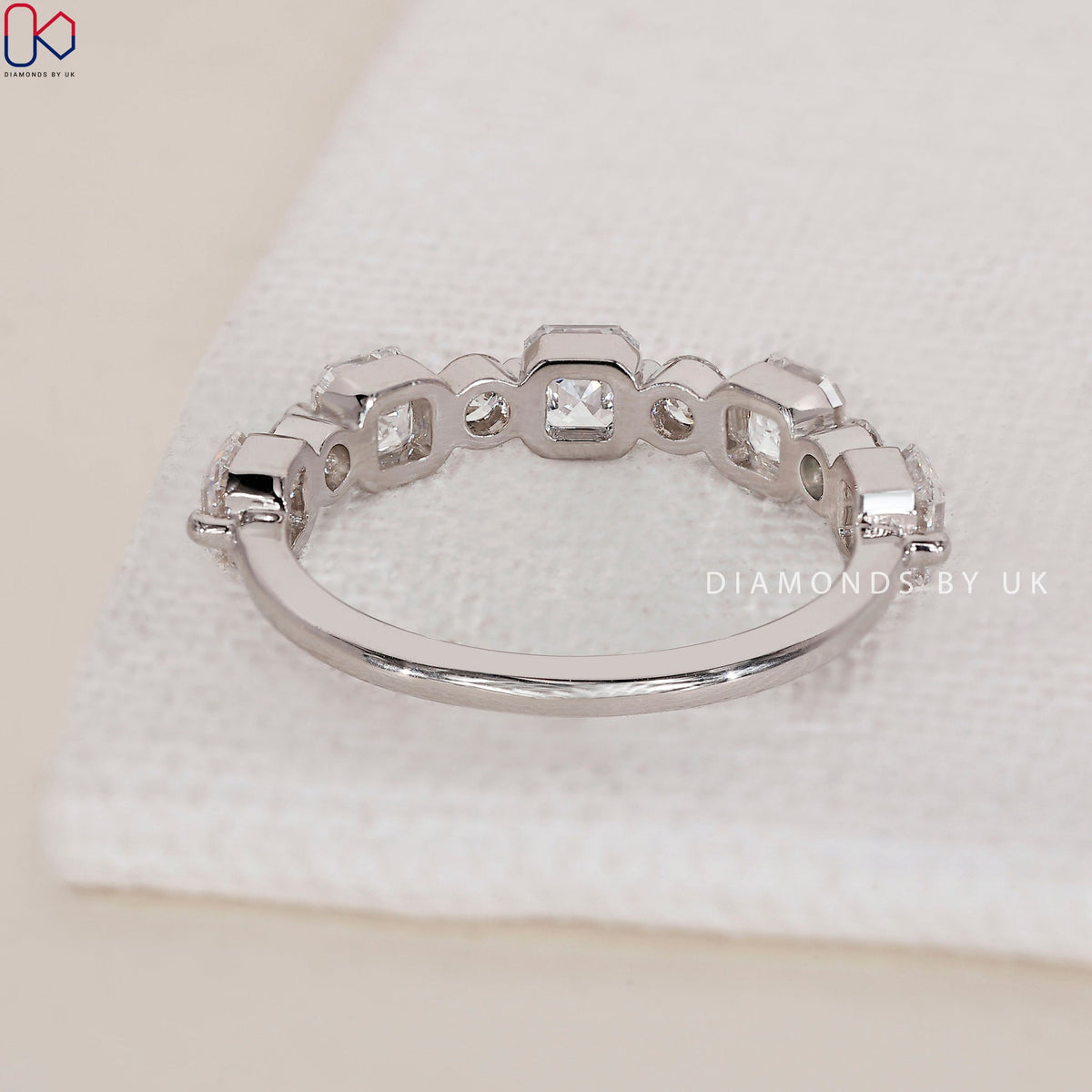 Asscher Cut Wedding Band
