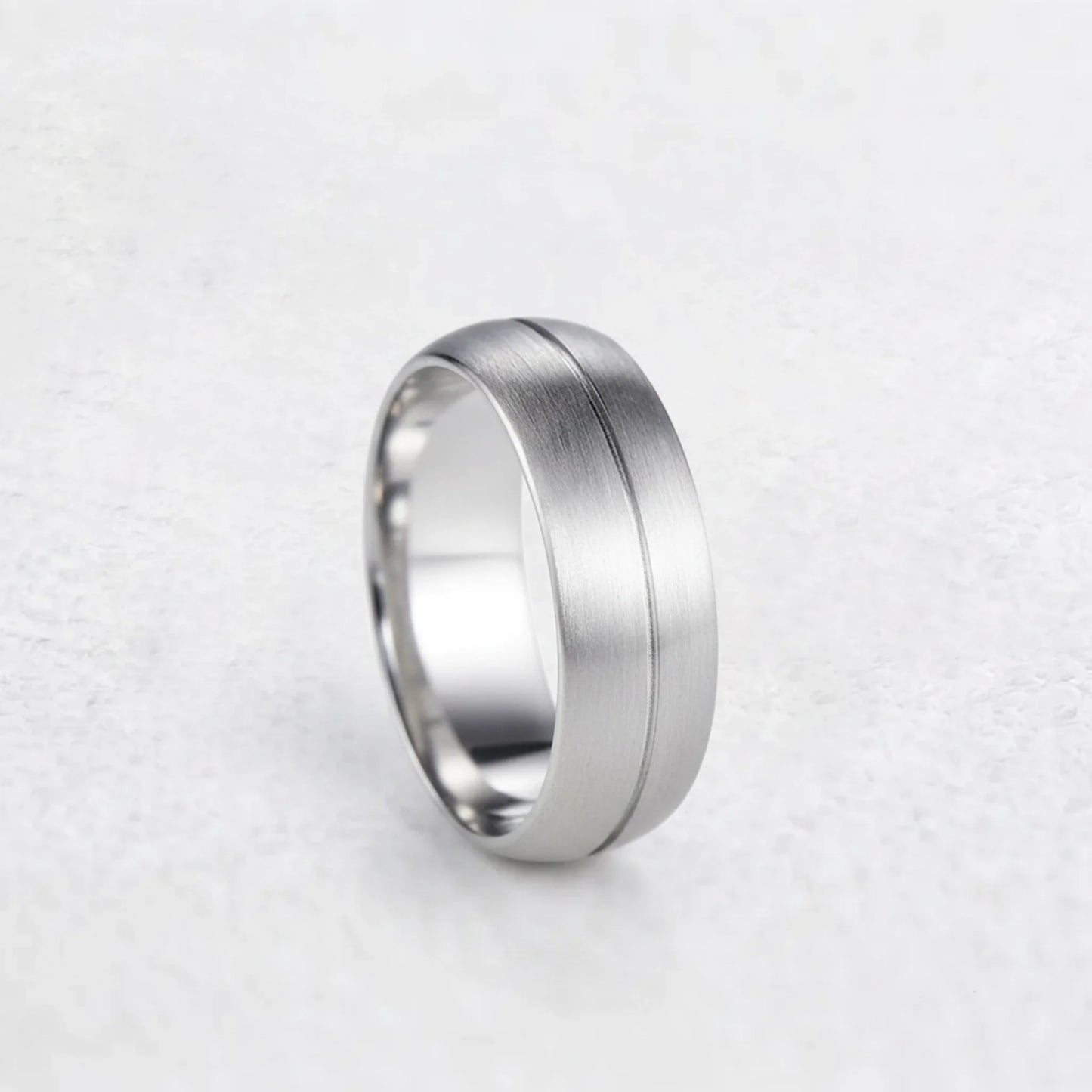 Atlas Vaulted | Architectural Brushed Men's Wedding Band
