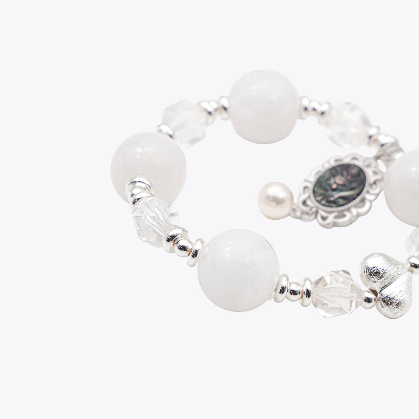 Nine-Tailed Fox Charm "Mystic Whisper" Crystal Bracelet