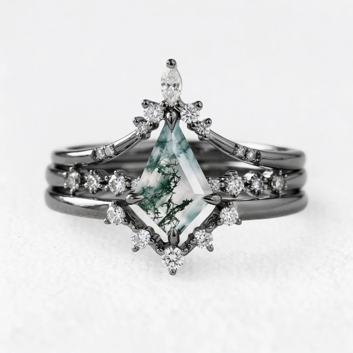 Genevieve’s Grace | Kite Moss Agate Vintage Bridal Trilogy