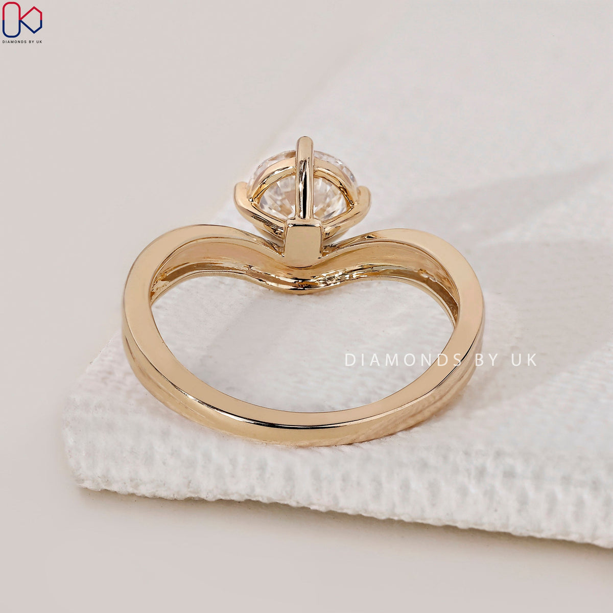 Double Row Pave Round Diamond Ring
