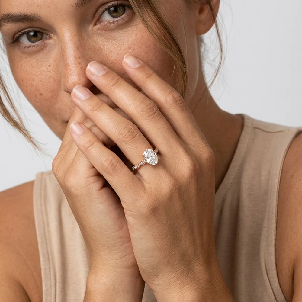 Grace’s Scallop | 2CT Oval Diamond Solitaire Engagement Ring