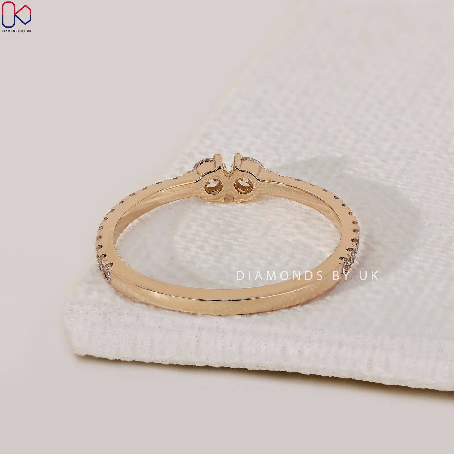 Round Diamond Eternity Yellow Gold Wedding Band