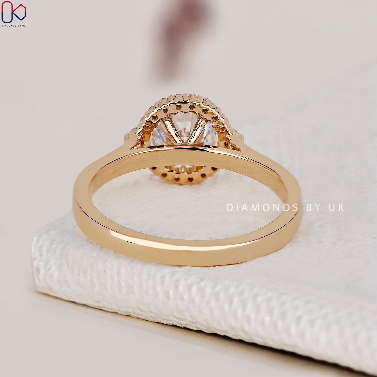 Round Cut  Halo Diamond Engagement Ring