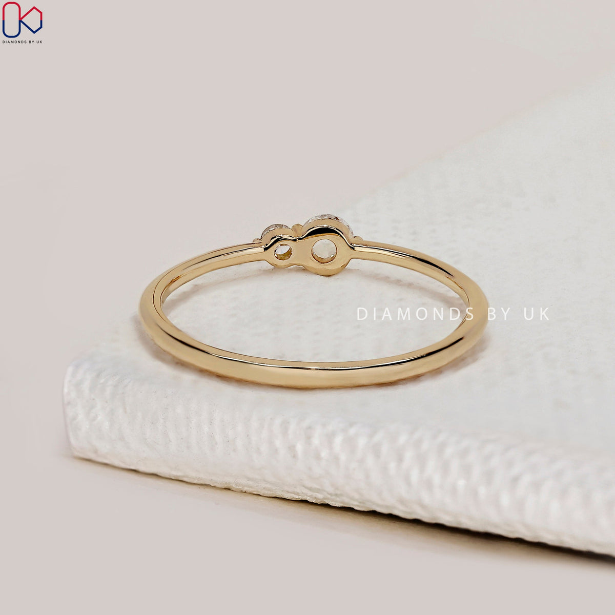 Round Rose Cut Two Stone Ring