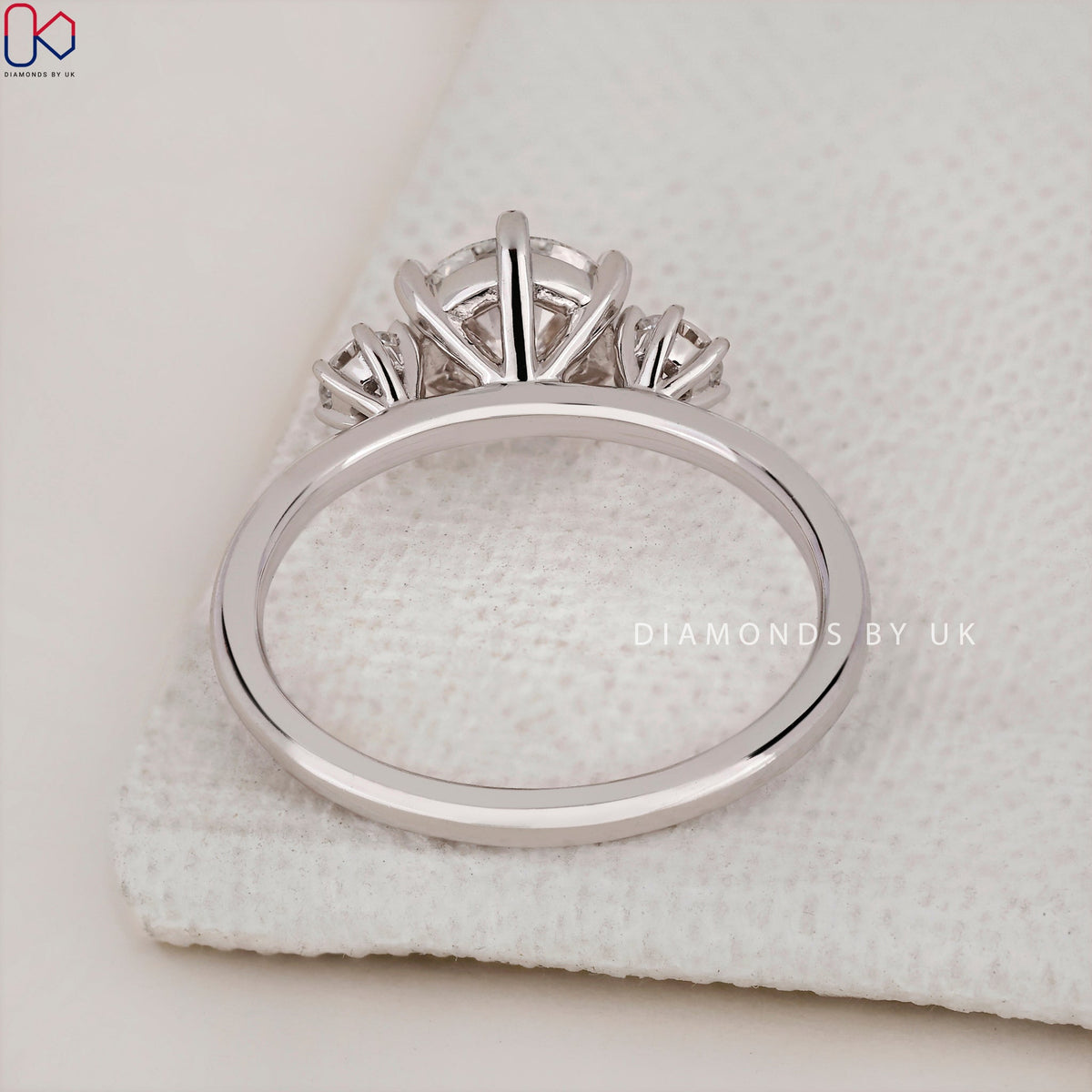 Three Stone Diamond Ring - Round Cut Diamond