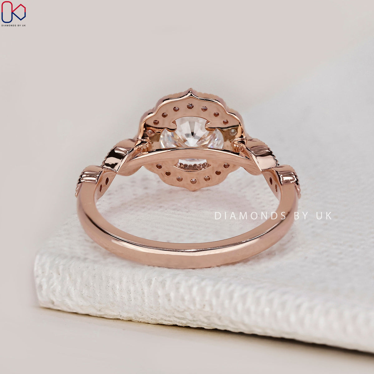 Rose Gold Engagement Ring With Round Diamond