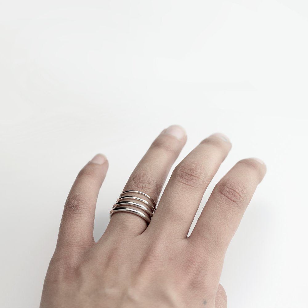ESSENTIAL ROUND SILVER BAND RING