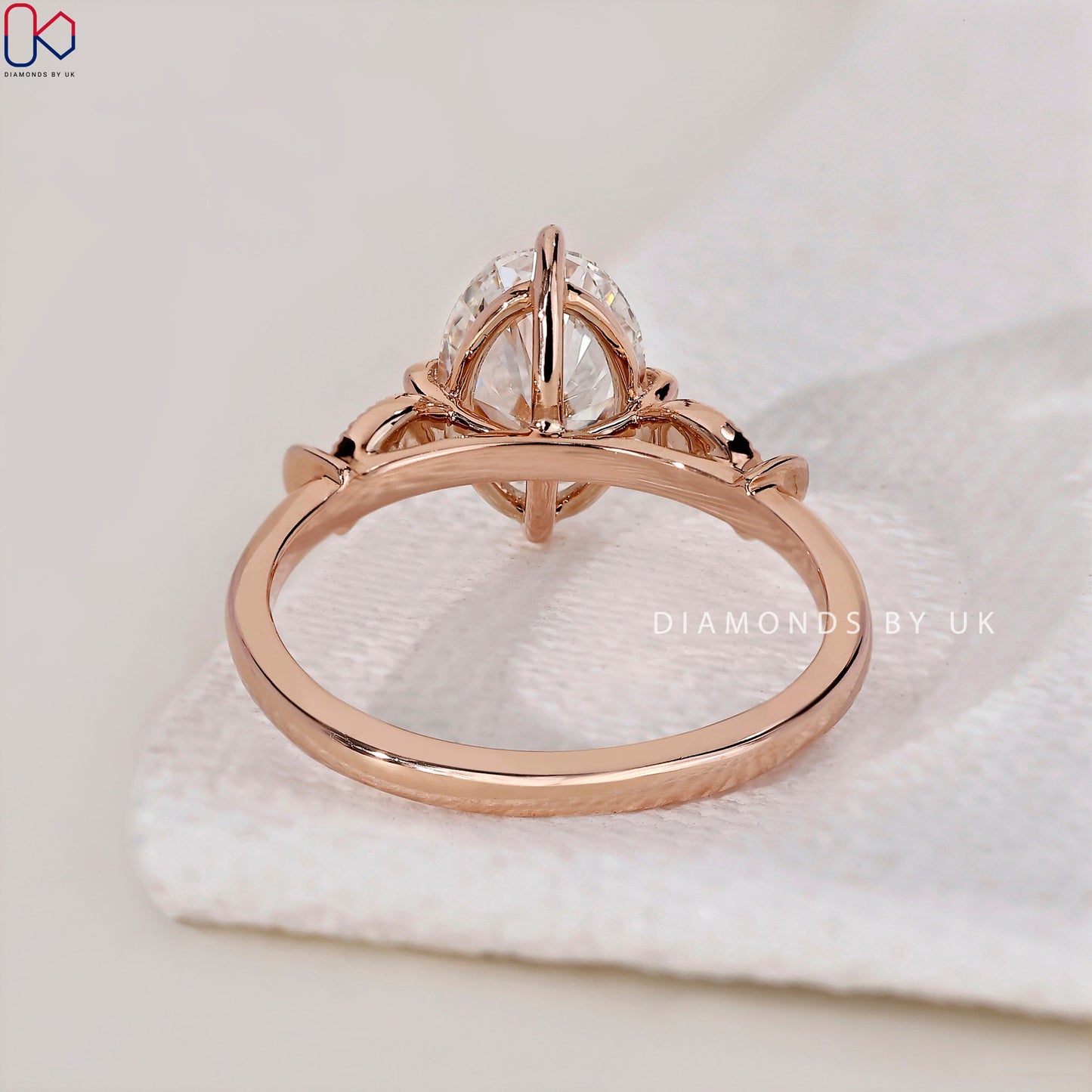 Oval Diamond Engagement Ring – Milgrain Design