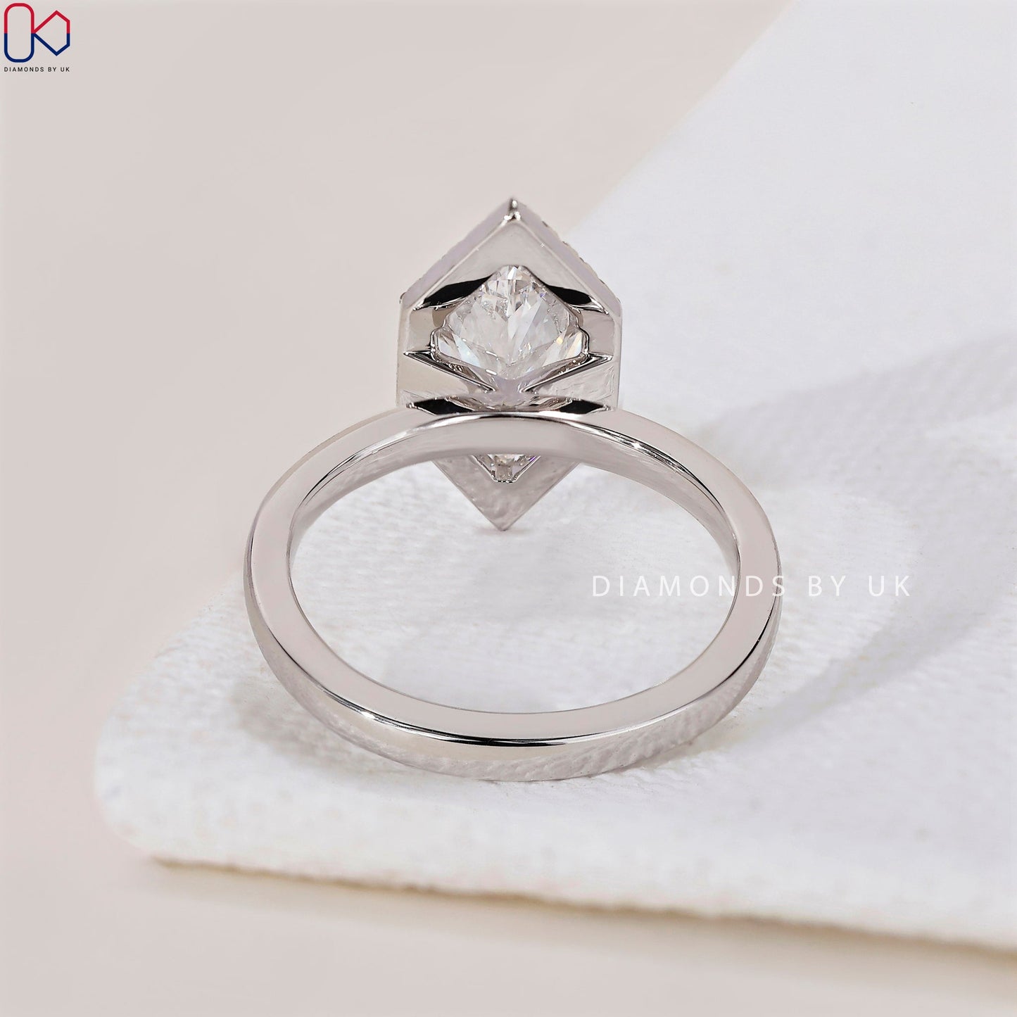 Dutch Marquise Engagement Ring – Halo Setting