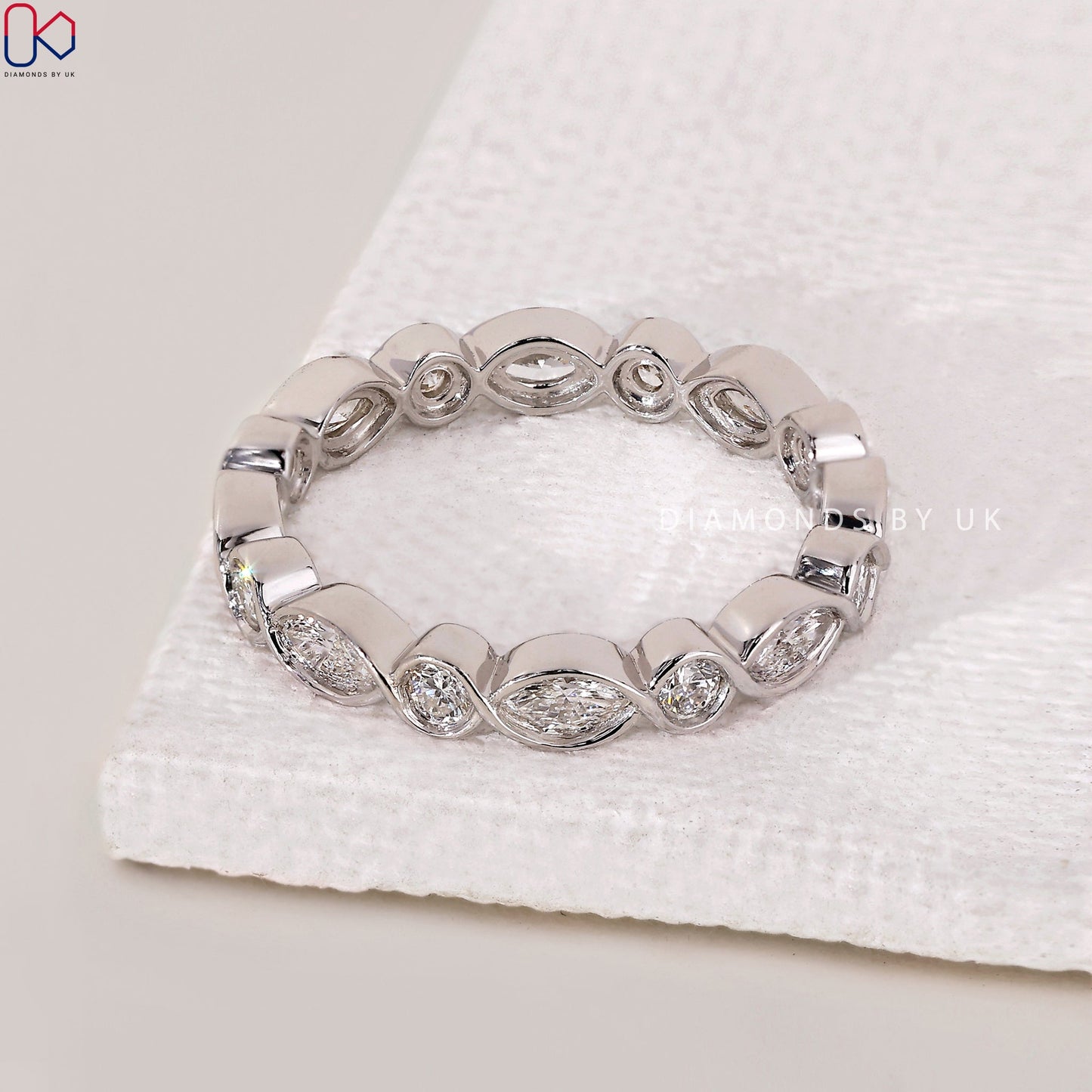Marquise Wedding Band - Eternity Style