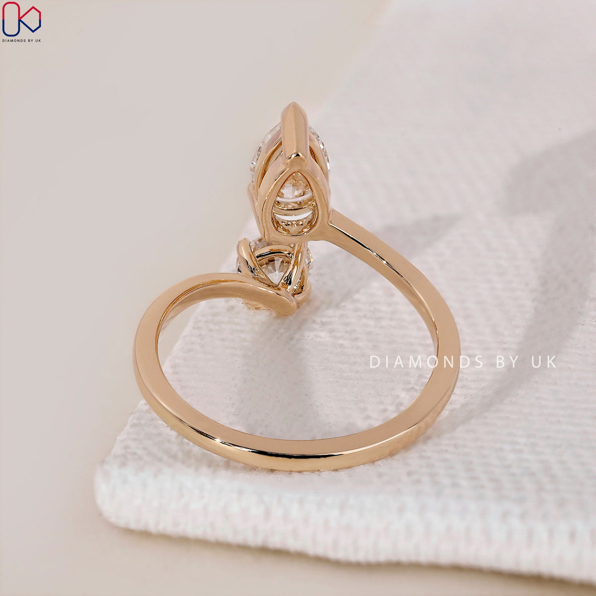 Toi et Moi Engagement Ring – Pear and Round Diamond
