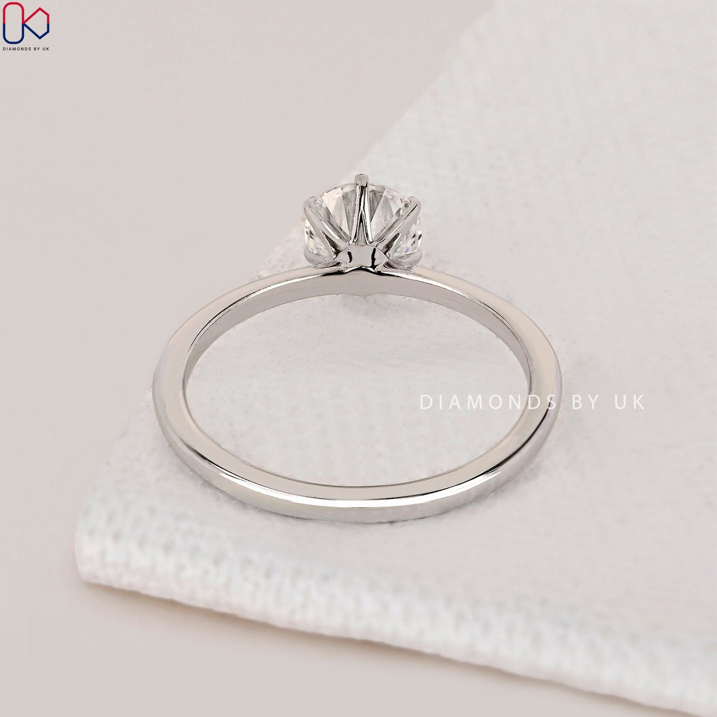 Round Brilliant Solitaire Diamond Ring In White Gold