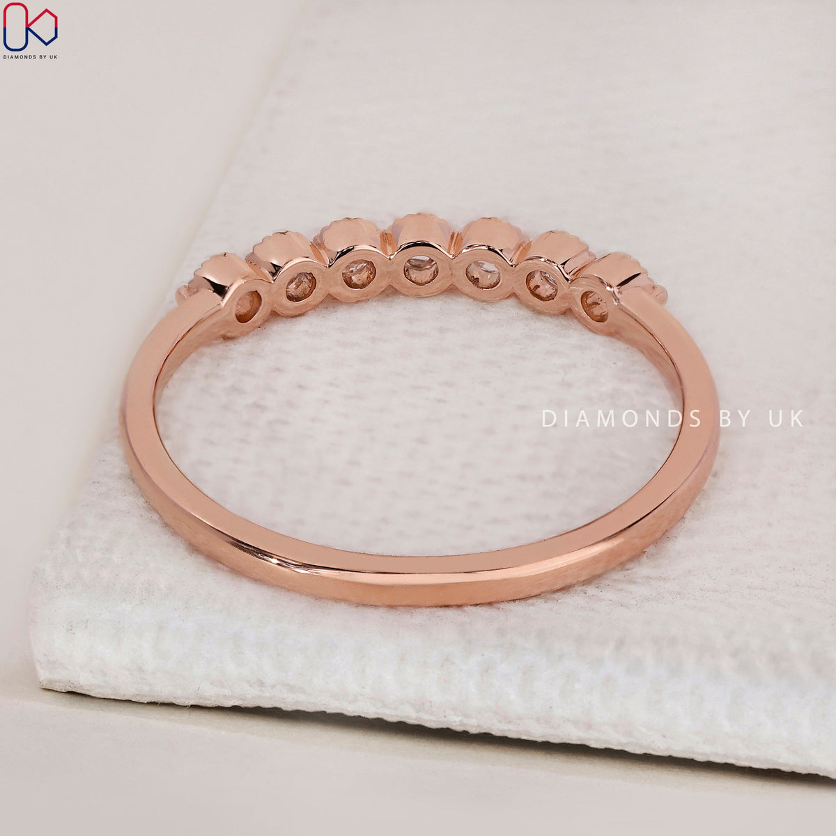 Bezel Set Wedding Band – Rose Cut Diamond