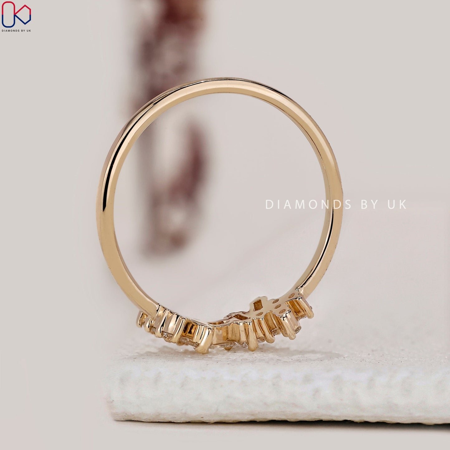 Baguette Engagement Ring In Yellow Gold