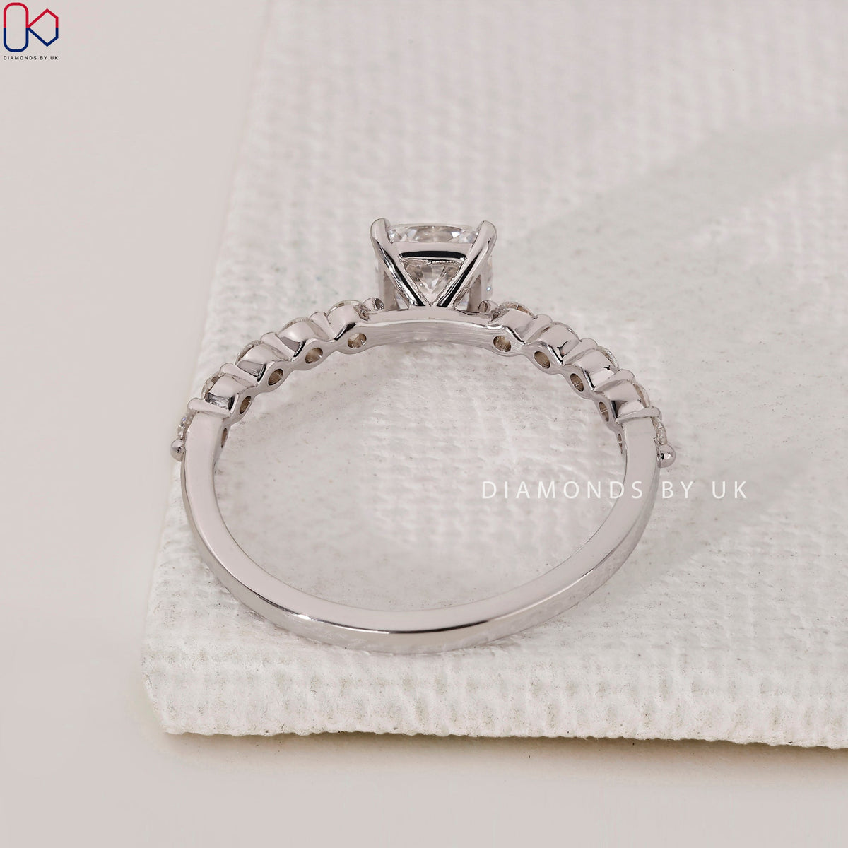 Shared Prong Diamond Eternity Ring In Cushion Diamond