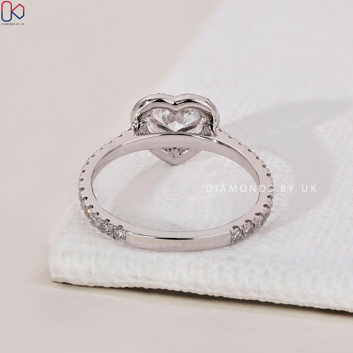 Heart Cut Diamond Ring – Pave Setting