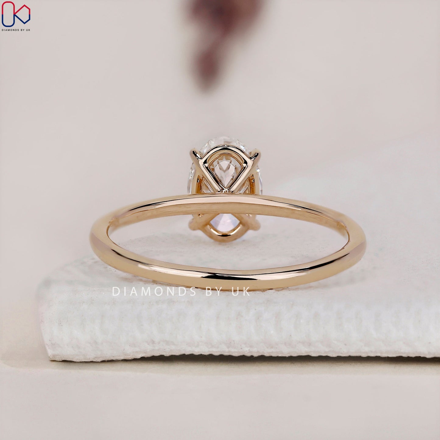 Oval Shaped Engagement Ring - Solitaire Setting