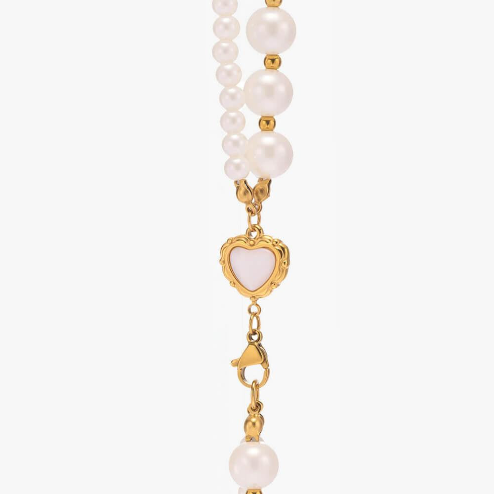 Designer Double Pearl Necklace for Elegant Layering