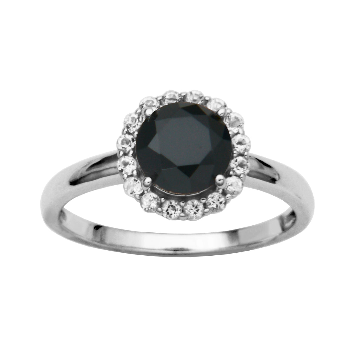 Black Spinel & White Topaz "Dazzle"