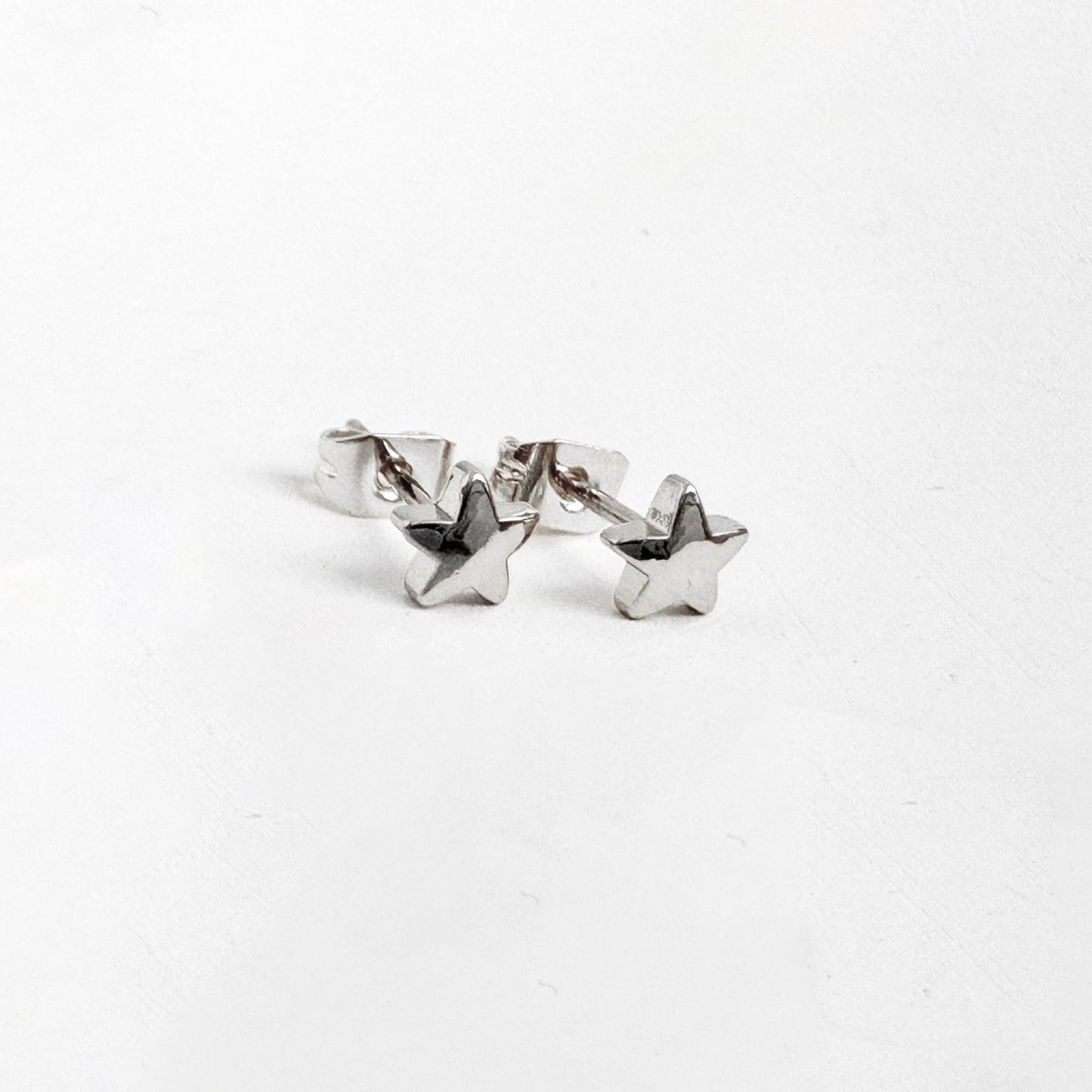 Star Stud Earrings in Silver