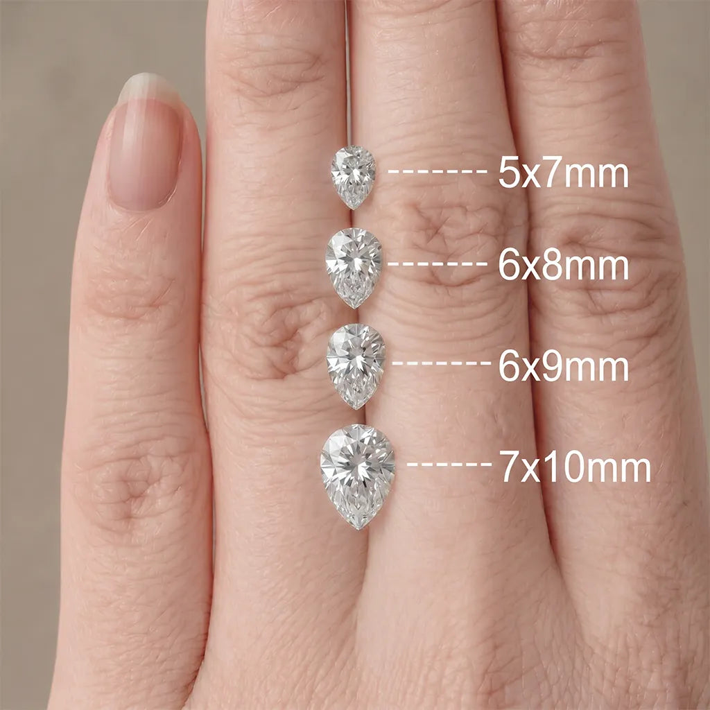 Pear Cut Moissanite Twisted Engagement Ring - Nova | GemsMagic
