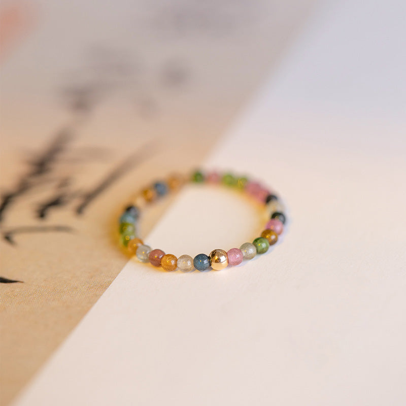 Fortune Jewel Natural Tourmaline Positive Love Ring