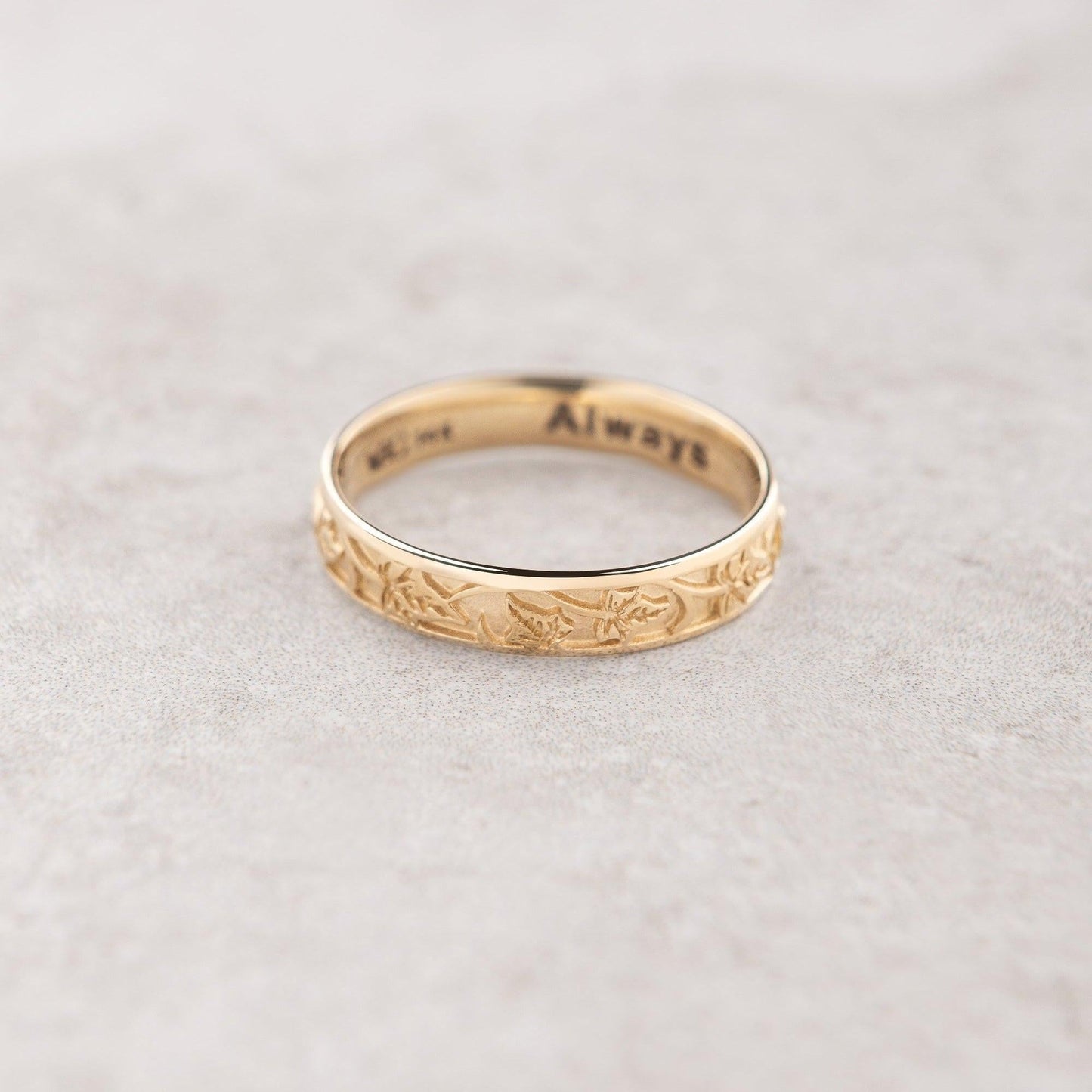 The Loyal Ivy | Hand-Carved Wedding Band